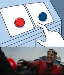 Eggman choosing red button