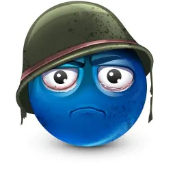 blue emoji soldier