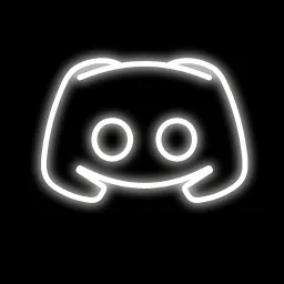 Logo Discord Original Neon White edition