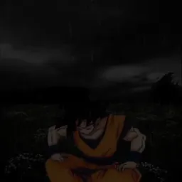 واکنش صادقانه مرد انیمه ای ناراحت در هوای بارانی