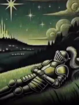 جنگجو درحال خوابیدن با آهنگ قدیمی ایرانی