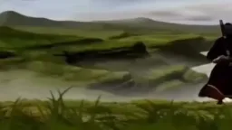 anime man looking at plain