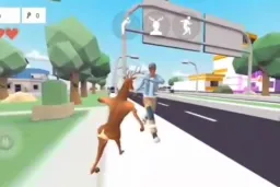 man and deer dancing