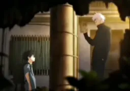 صحبت کردن گوجو با کودک