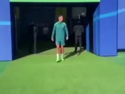 Ronaldo's entry into the ground