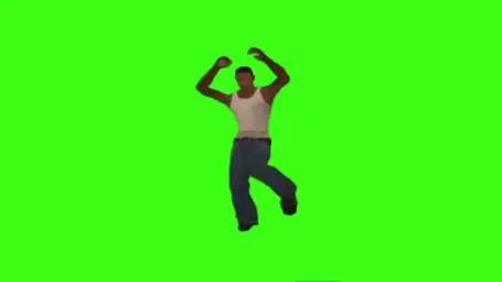 Cj dancing green screen