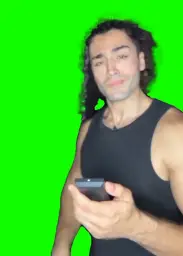 The man hiding the green screen