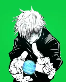  گوجو ساتورو پرده سبز