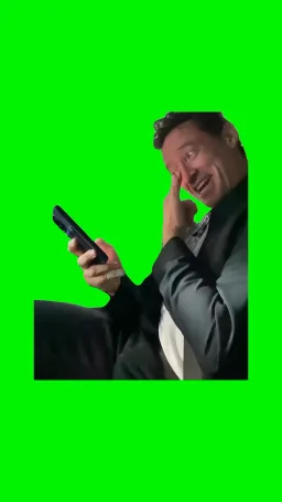 خنده مرد پرده سبز