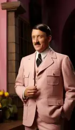 Hitler with pink suit