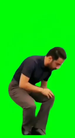 Sitting Navid Mohammadzadeh - green screen