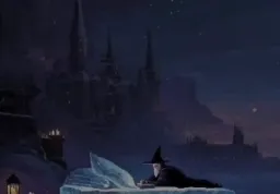 The wizard's reaction on the strange bed