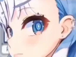 The suspicious look of the anime girl