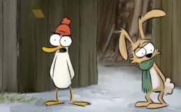 نگاه متعجب اردک و خرگوش