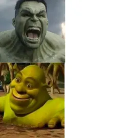 Hulk against Shrek