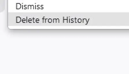 delete from history