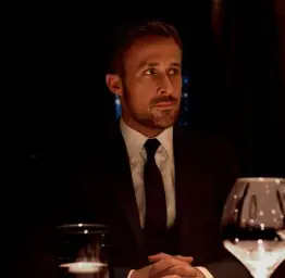 Ryan Gosling with a humiliating look