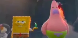 Patrick and SpongeBob ignoring what's happening around them