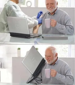 پیرمرد آمپول خورده