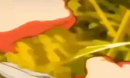 مرد انیمه ای در حال پختن غذا