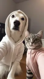 selfie dog and cat