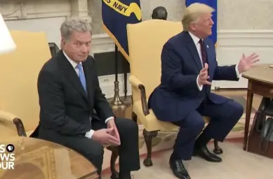 Finnish President Next to Trump