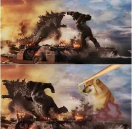 Godzilla vs king kong vs bonk