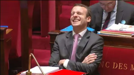 Laughing macron