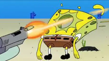 SpongeBob Gets Shot In The Face