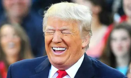 Trump laughing