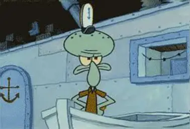 squidward angry spongebob