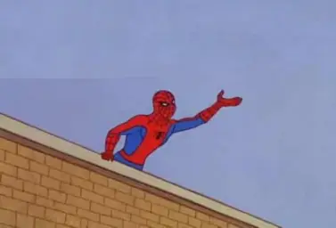 Spiderman reaching out