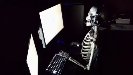 Patient Skeleton Gamer