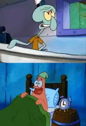 Squidward and Patrick 3 AM