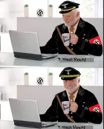 Hide the pain Harold Nazi coffee