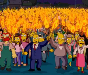 Simpson Pitchfork Mob