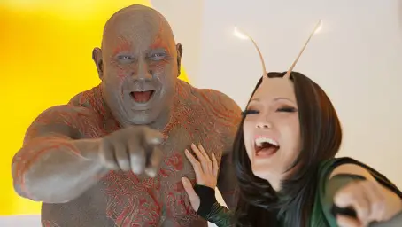 Drax Mantis laughing