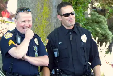 laughing cops