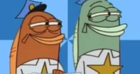 Spongebob Fish Cops Smirk