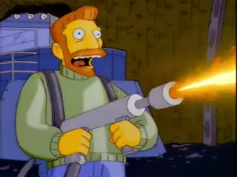 Simpsons Hank Scorpio Flamethrower