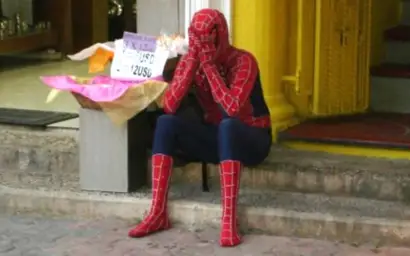 spiderman sad