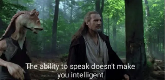 star wars prequel qui-gon ability to speak