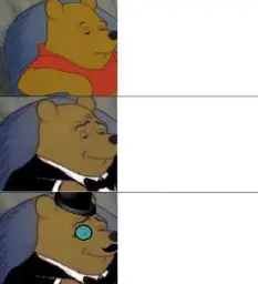 pooh tuxedo 3 panel