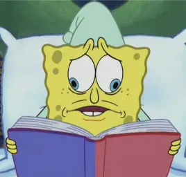 Spongebob reading