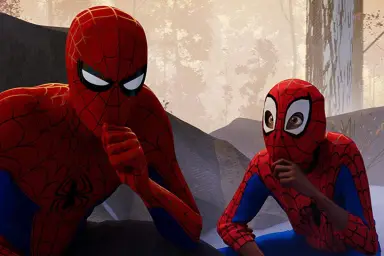 Spiderman looking at spiderman