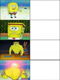 Increasingly buff spongebob