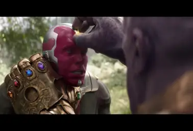 Thanos taking the mind stone