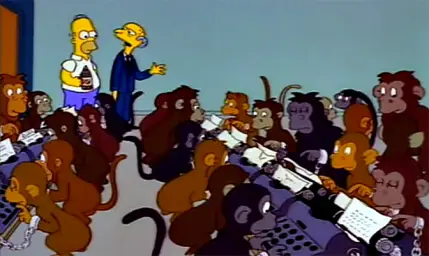 Simpsons Monkey Typewriter