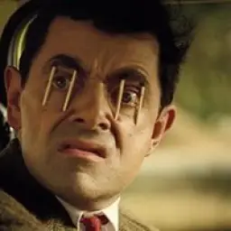 Mr. Bean - matchstick eyes