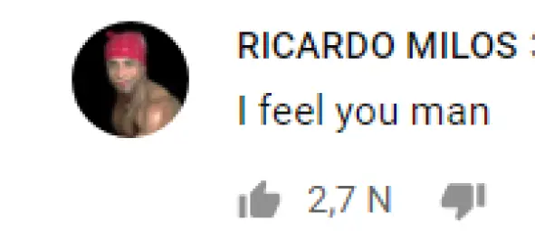 Ricardo Milos Comment